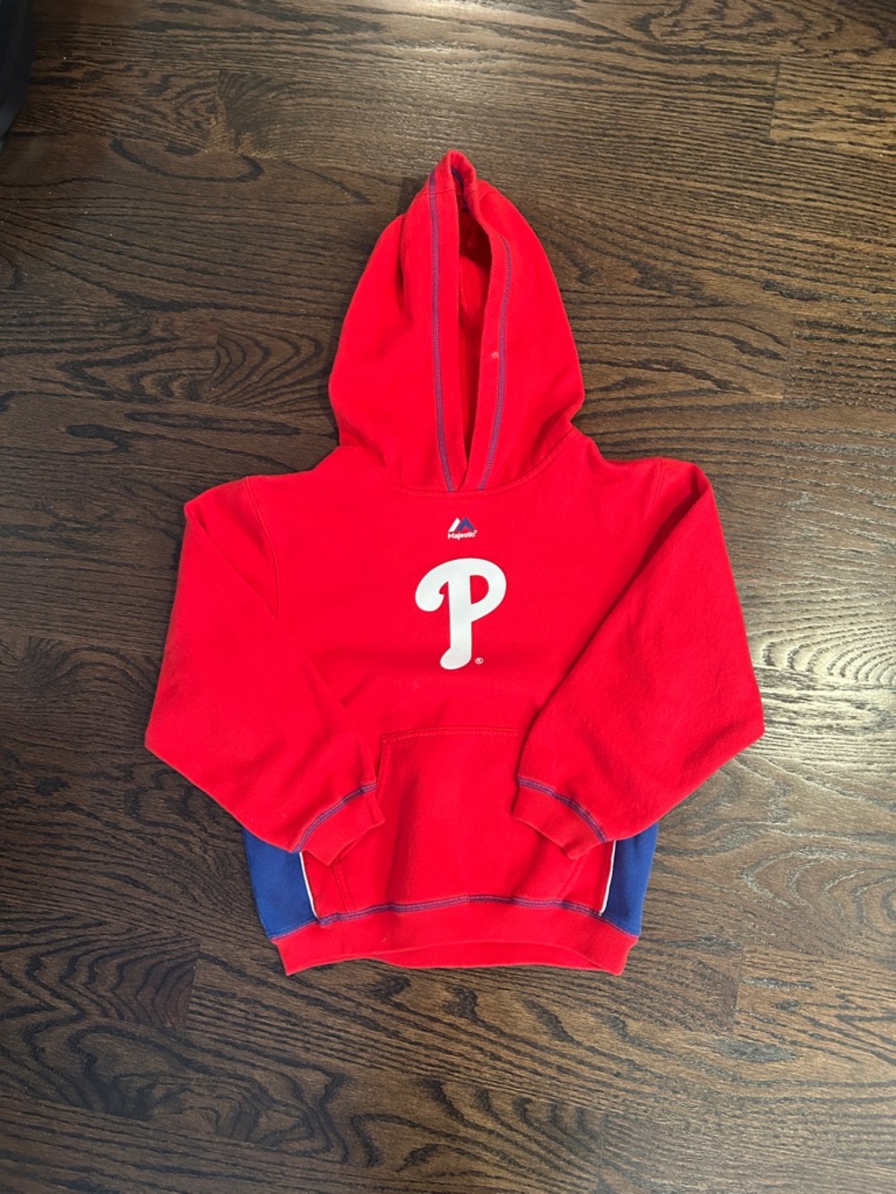 Majestic Red Phillies Pullover Hoodie for Kids